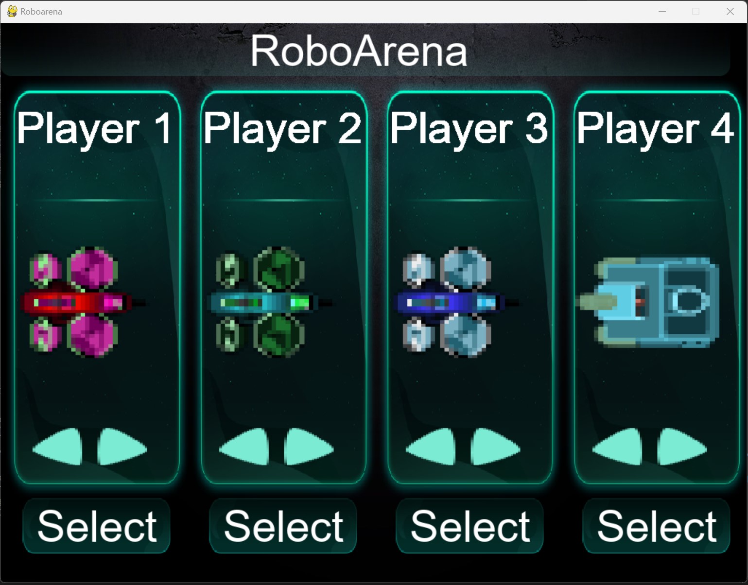 Player selection screen